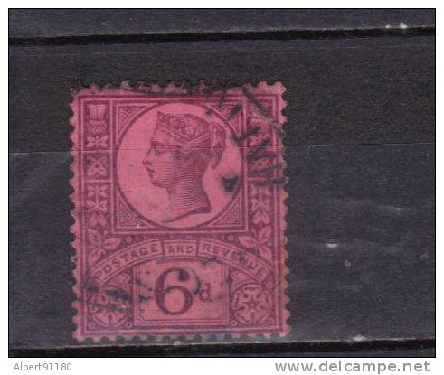 G B 6p Violet Rouge 1887-1900 N°100 - Usati