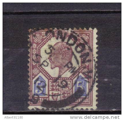 G B 5p Violet Brun Bleu 1902-10 N°113 - Usati