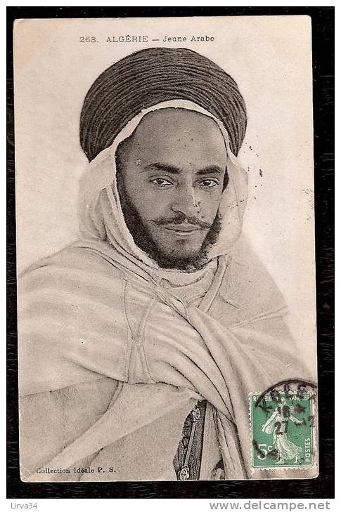 CPA  ANCIENNE- ALGÉRIE- PORTRAIT D´UN JEUNE ARABE- TRES GROS PLAN- - Hommes