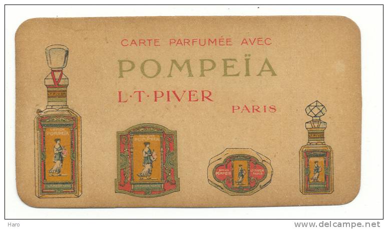 Carte Parfumée - POMPEÏA - Paris - Au Dos Publicité Parfumerie M. Bauffe- Demay à LIEGE (1593)b9) - Profumeria Antica (fino Al 1960)