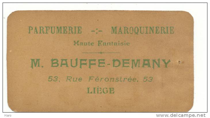 Carte Parfumée - POMPEÏA - Paris - Au Dos Publicité Parfumerie M. Bauffe- Demay à LIEGE (1593)b9) - Anciennes (jusque 1960)