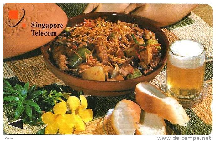 SINGAPORE $10 FOOD 2 BEER 1992 CODE: 22SIGB MEDIUM SN READ DESCRIPTION !! - Singapour