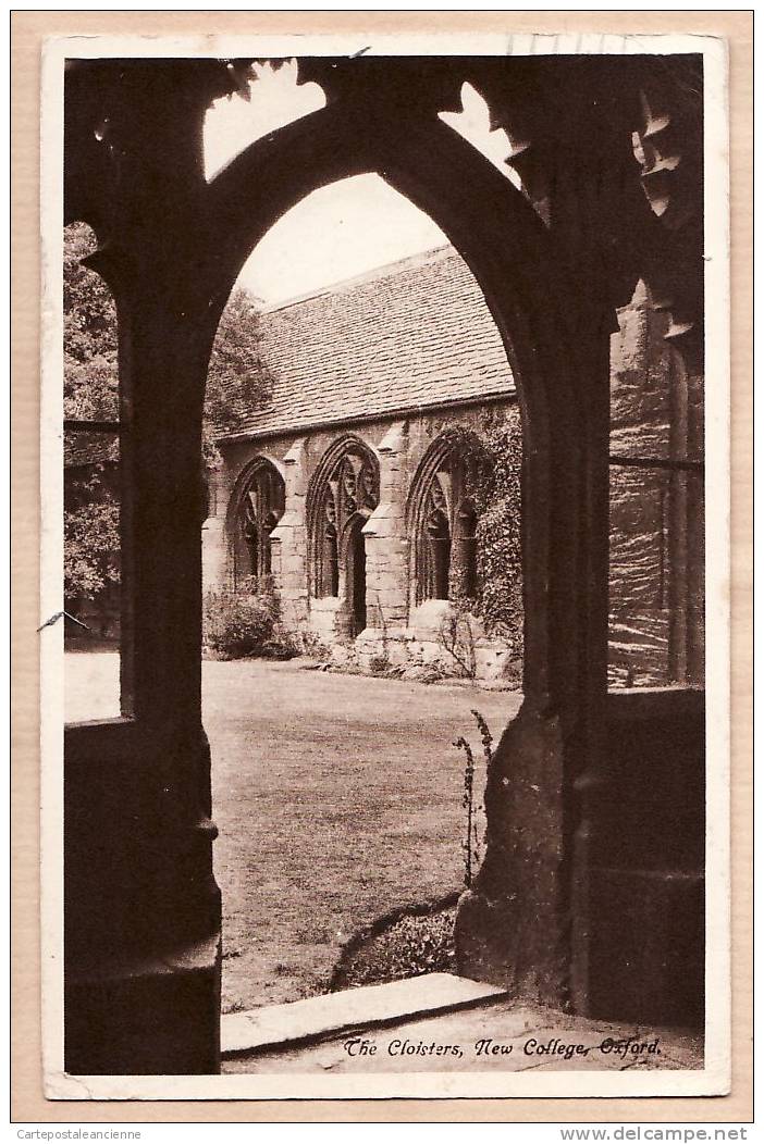 NEW COLLEGE OXFORD CLOISTERS Postée 29.08.1928 ¤ PENROSE & PALMER ¤ ANGLETERRE ENGLAND INGLATERRA INGHILTERRA ¤2558AA - Oxford