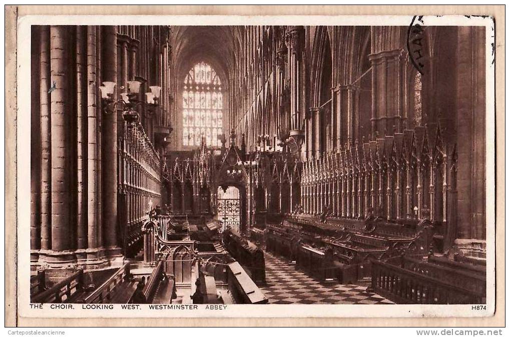 LONDON WESTMINSTER ABBEY CHOIR Looking WEST LONDRES 1930 à BLANCHOIN Maison Michel Laval ¤ SCOTT H874¤ ANGLETERRE 2566AA - Westminster Abbey