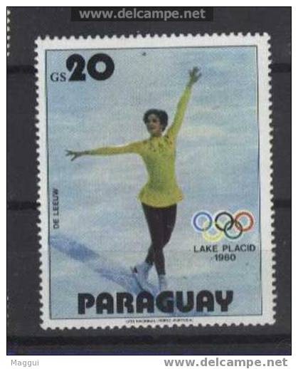 PARAGUAY     N °1740 **    JO  1980  Patinage - Patinage Artistique