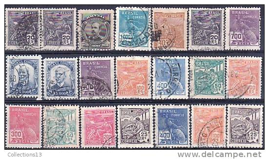 BRESIL - 21 Timbres - Used Stamps