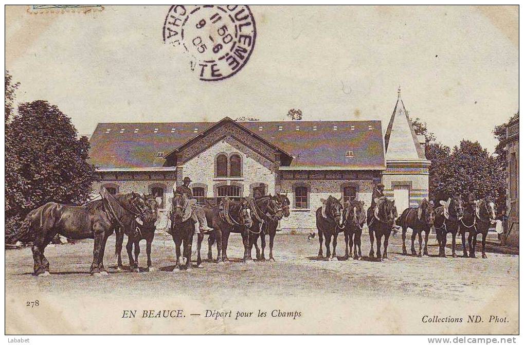 EN BEAUCE     Depart Pour Les Champs - Centre-Val De Loire