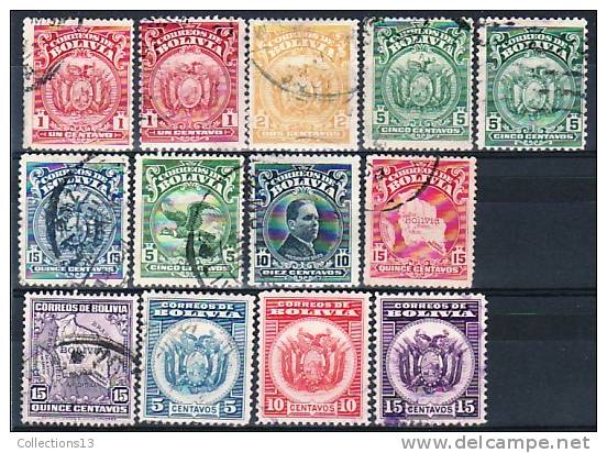 BOLIVIE - 13 Timbres - Bolivia