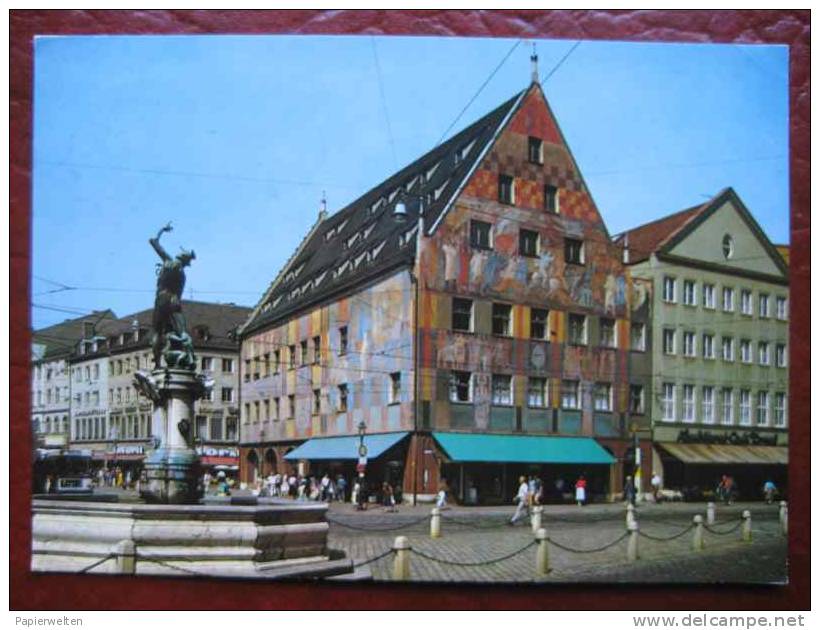 Augsburg - Merkurbrunnen Mit Weberhaus - Augsburg