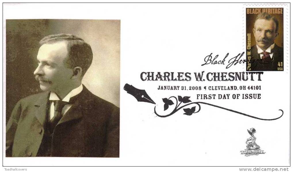 Charles Chesnutt FDC, From Toad Hall Covers! - 2001-2010