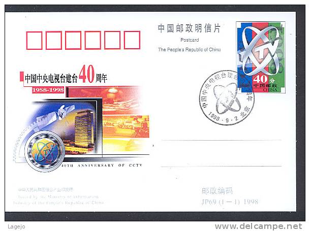CHINE JP069FDC Télévision - Cartes Postales