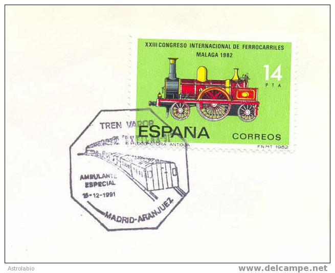 AMB Madrid-Aranjuez 1991 Espagne Obliteration - Covers & Documents
