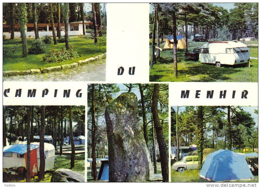 Carte Postale 29.  Tregunc Entre  Pont-Aven Et Concarneau  Le Camping Du Menhir  Trés Beau Plan - Trégunc