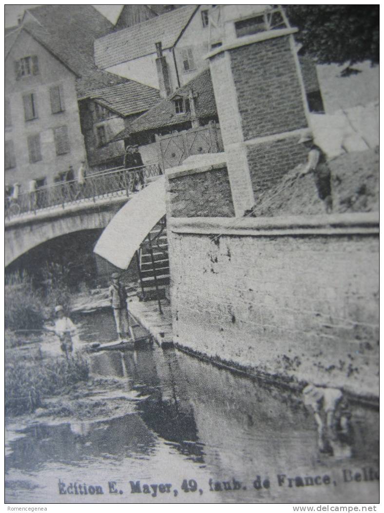 DELLE (Frontière Franco-Suisse) - Le Pont Sur L´Allaine - Au Verso, Cachet Du Commandant Du R.P.G. N°  Section - Animée - Delle