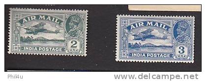 1929 India Airmail Mint Stamps 6value Set Complete - Poste Aérienne