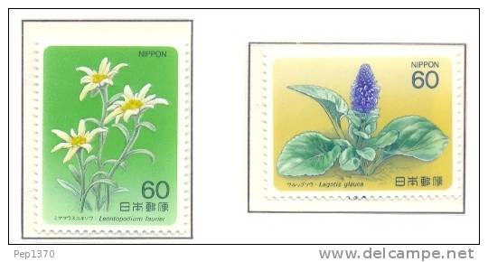 JAPON 1984 FLORES  Yvert 1497-98 - Ongebruikt