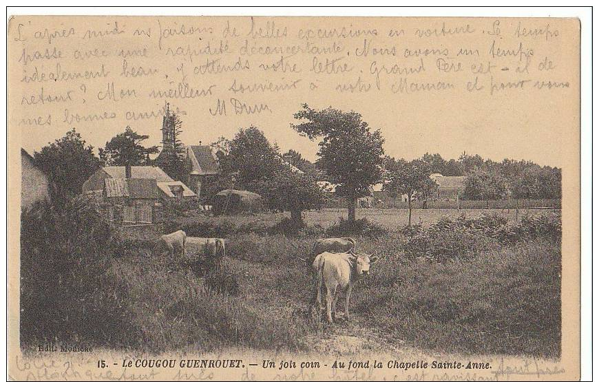 CPA 44 LE COUGOU GUENROUET Un Joli Coin Chapelle Sainte Anne Vaches - Autres & Non Classés