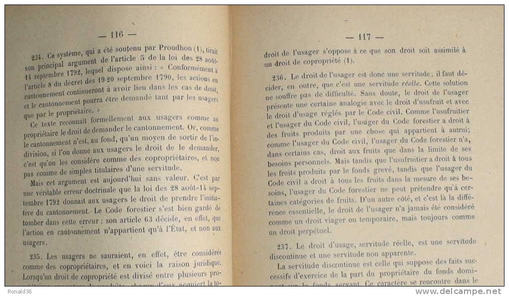 livre  droit FORESTIER : garde législation forestière  par Henry MICHEL et Eugène LELONG Angers ( forêt , garde nature )