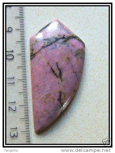 Cabochon En Rhodonite Env. 11,2g 56K 45x22x6mm - Perles