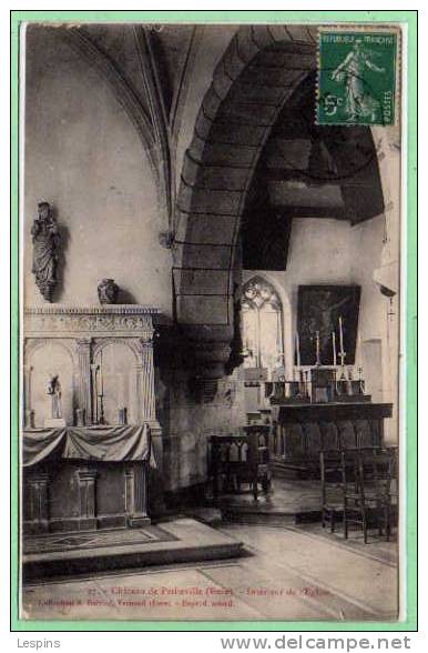 27 - PETITEVILLE --  Château De........Intérieur De L'Eglise - Pinterville