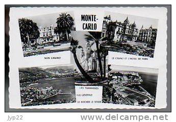 Jolie CP Photo Dentelée Monaco Monte Carlo Multivue - Ed SICA  - CAD 29-09-1952 / Tp 347 - Multi-vues, Vues Panoramiques