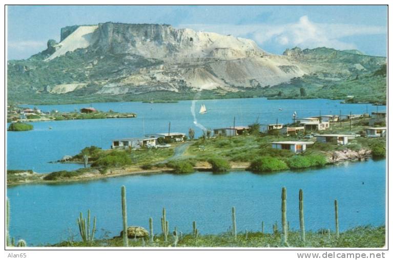 Spaanse Water, Curacao, Phosphate Mines, Weekend Vacation Homes, On C1960s/70s(?) Vintage Postcard - Curaçao