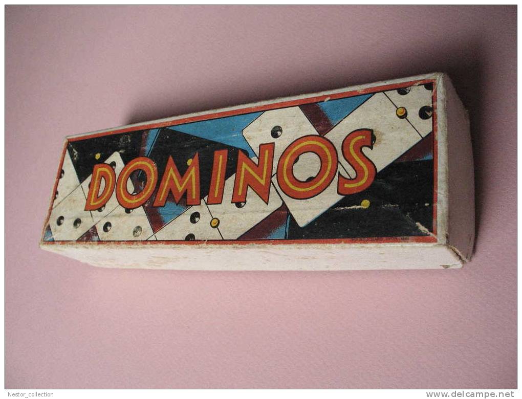 Boite De Dominos En Bois Jeux Jouet - Jouets Anciens