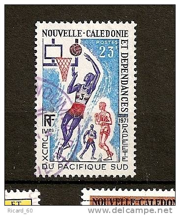 Timbre Oblitéré De Nouvelle Calédonie, N° 376, Jeux Du Pacifique Sud, Basquet Ball - Used Stamps