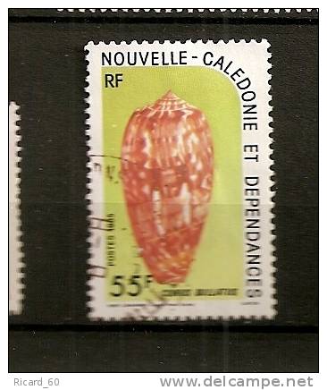 Timbre Oblitéré De Nouvelle Calédonie, N° 498, Coquillage, Conus Bullatus - Usati