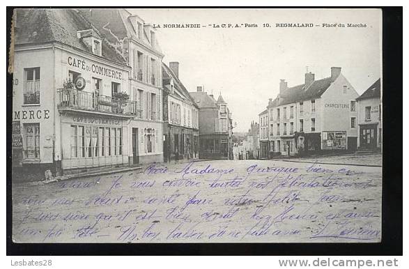 CPA 61.-REGMALARD- Place Du Marché-CAFE DU COMMERCE-126 262 - Remalard