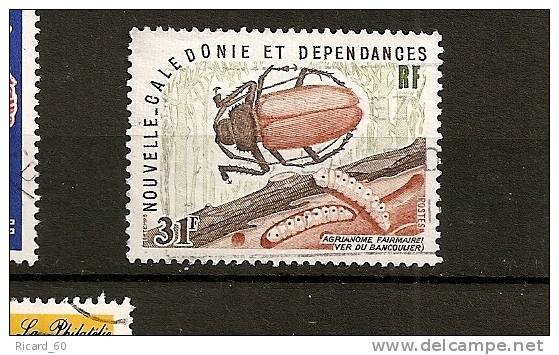 Timbre Oblitéré De Nouvelle Calédonie, N° 407, Insecte, Agrianome Fairmairei - Gebruikt