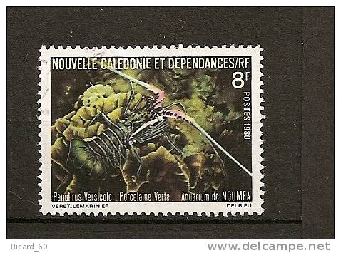 Timbre Oblitéré De Nouvelle Calédonie, N° 441, Faune De L'aquarium De Nouméa, Porcelaine Verte - Used Stamps