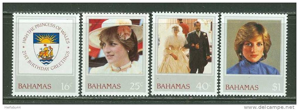 Bahamas    "Princess Diana"    Set    SC# 510-13  MNH** SCV$6.60 - Bahamas (1973-...)