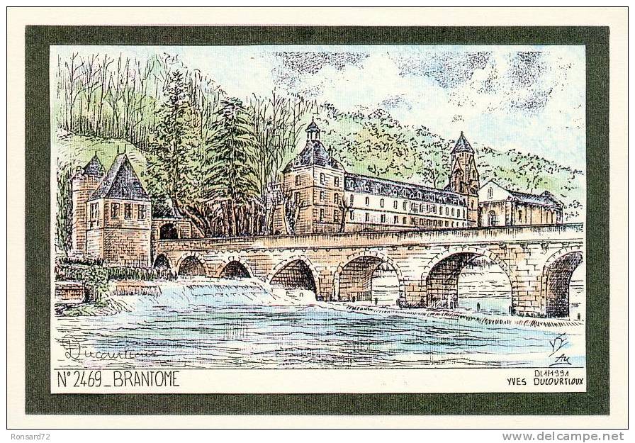 24 BRANTOME - Illustration Yves Ducourtioux - Brantome