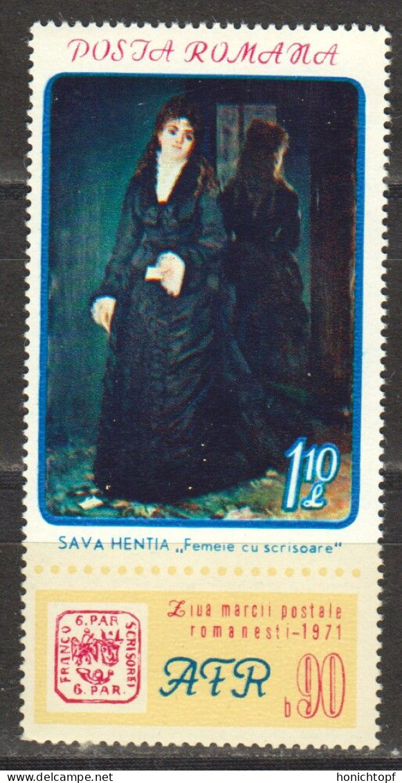 Rumänien; 1971; Michel 2991**; Tag Der Briefmarke - Unused Stamps