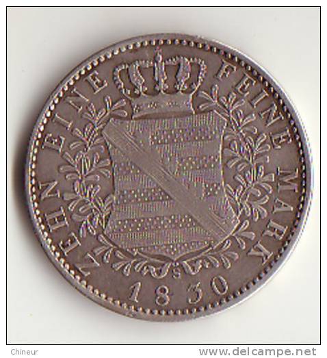 ALLEMAGNE SAXE 5 MARKS ARGENT ANTOINE 1830 - Otros & Sin Clasificación