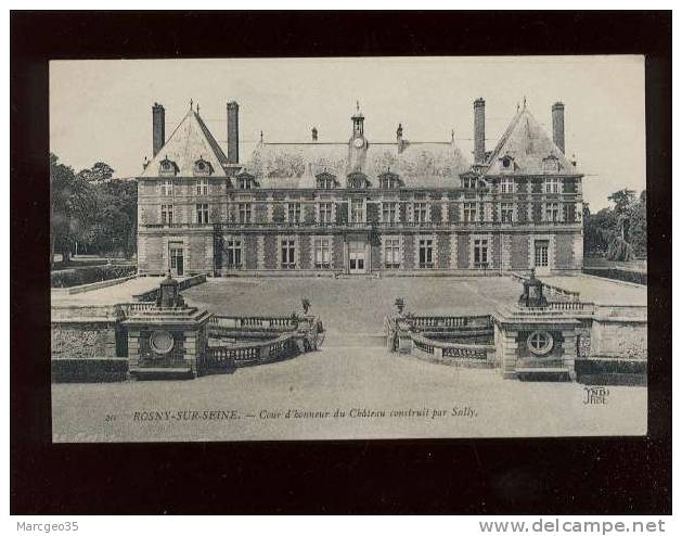 Rosny Cour D'honneur Du Chateau  édit.ND N° 20   Belle Carte - Rosny Sur Seine