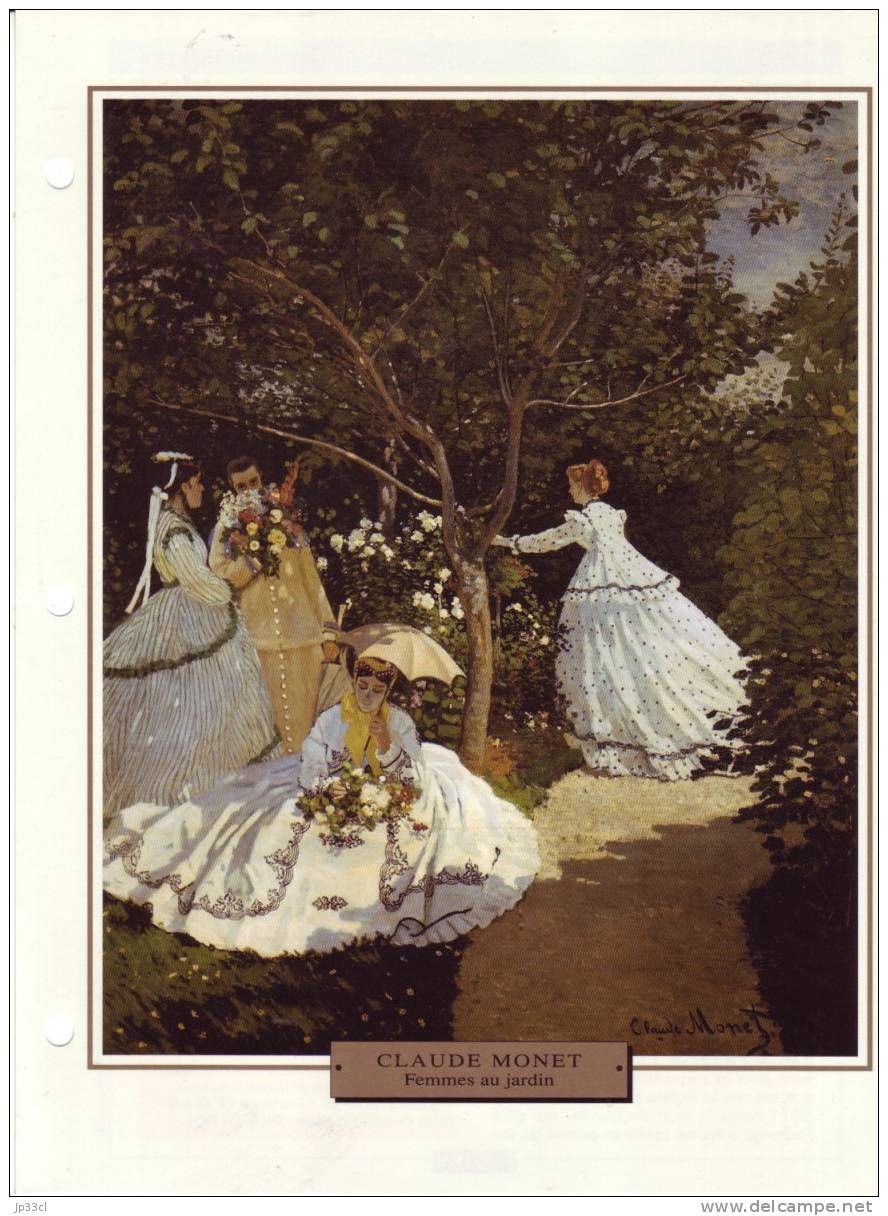 Reproduction De "Femmes Au Jardin", De Claude Monet (avec Fiche Explicative) - Andere & Zonder Classificatie