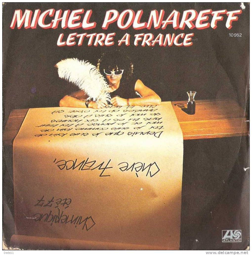 DISQUE - Michel POLNAREFF - Lettre à France- 1977 -  Disque ATLANTIC 10.952 A - Rock