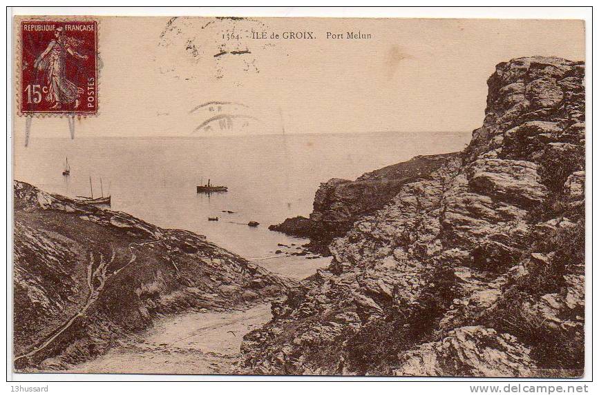 Carte Postale Ancienne Ile De Groix - Port Melun - Groix
