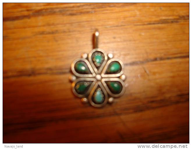 Ancien  Bijou Amérindien Argent Et  Turquoises - Ethnics