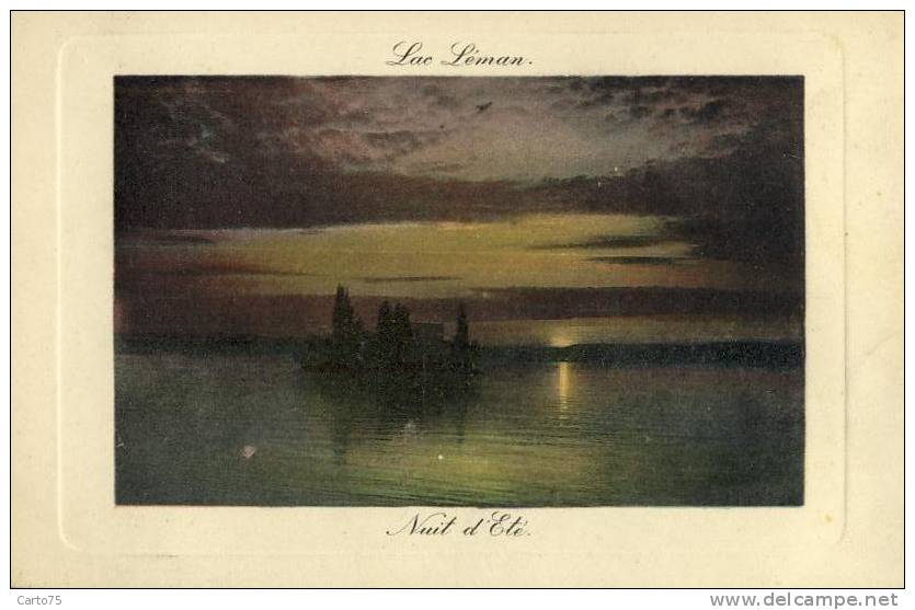 Lune - Nuit - Lac Léman - Astronomie