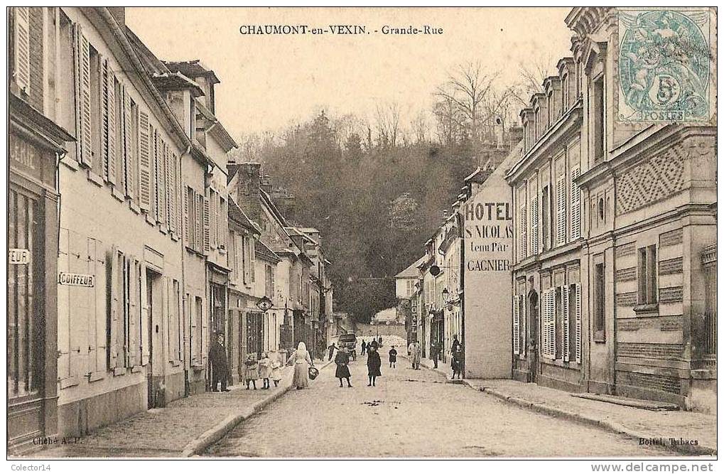 CHAUMONT EN VEXIN GRANDE RUE  1907 - Chaumont En Vexin