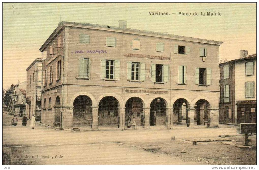 CPA - 09 - VARILHES - Place De La Mairie  - 838 - Varilhes