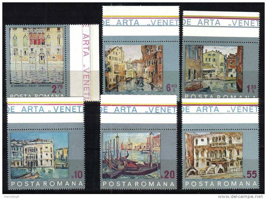 Rumänien; 1972; Michel 3053/9 **; Unesco Venedig; Randstück - Ungebraucht