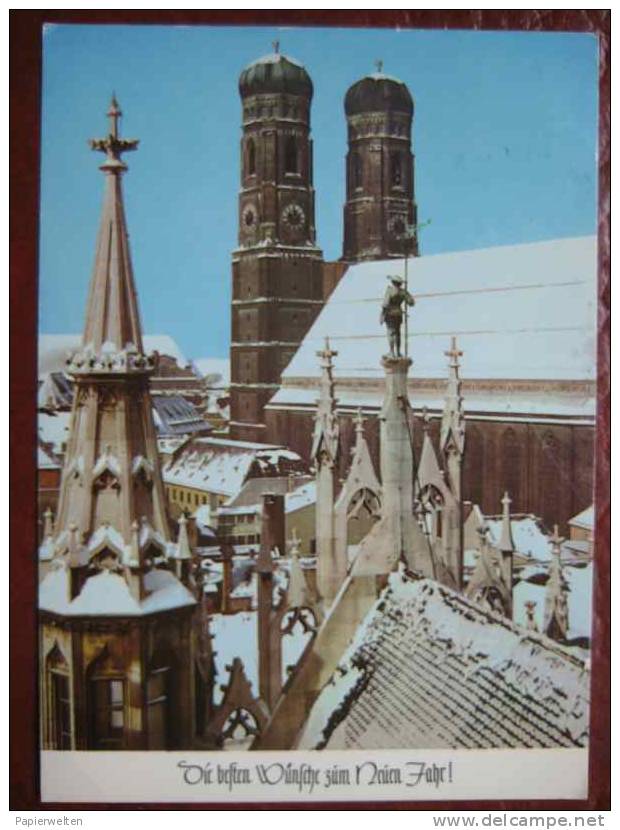 München - Frauenkirche Vom Rathausdach Im Winter - München