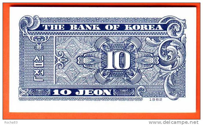 Billet - COREE Du SUD - 10 Jeon  De 1962  - Pick 28 - Korea (Süd-)