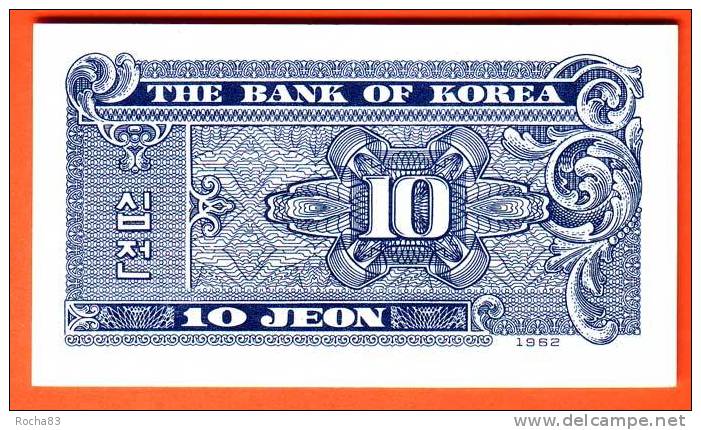 Billet - COREE Du SUD - 10 Jeon  De 1962  - Pick 28 - Corea Del Sud