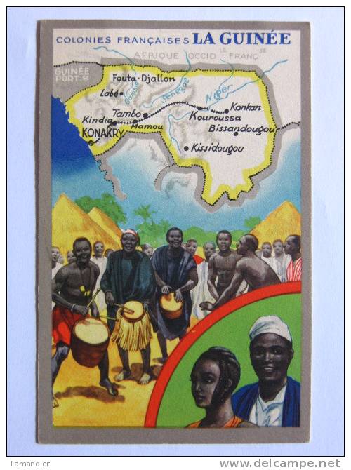 CPA - Colonies Françaises - LA GUINEE - Carte Pub LION NOIR - Guinea
