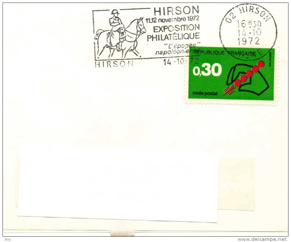 HIRSON (AISNE) NAPOLEON Flamme Illustrée 1972 - Napoléon